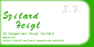 szilard heigl business card